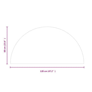 Πλάκα Τζακιού Γυάλινη Ημικυκλική 1200x600 χιλ.