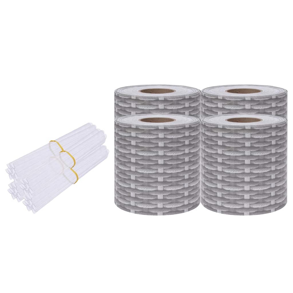 Λωρίδες Απορρήτου PVC 140x0,19 μ. Γκρι Ρατάν