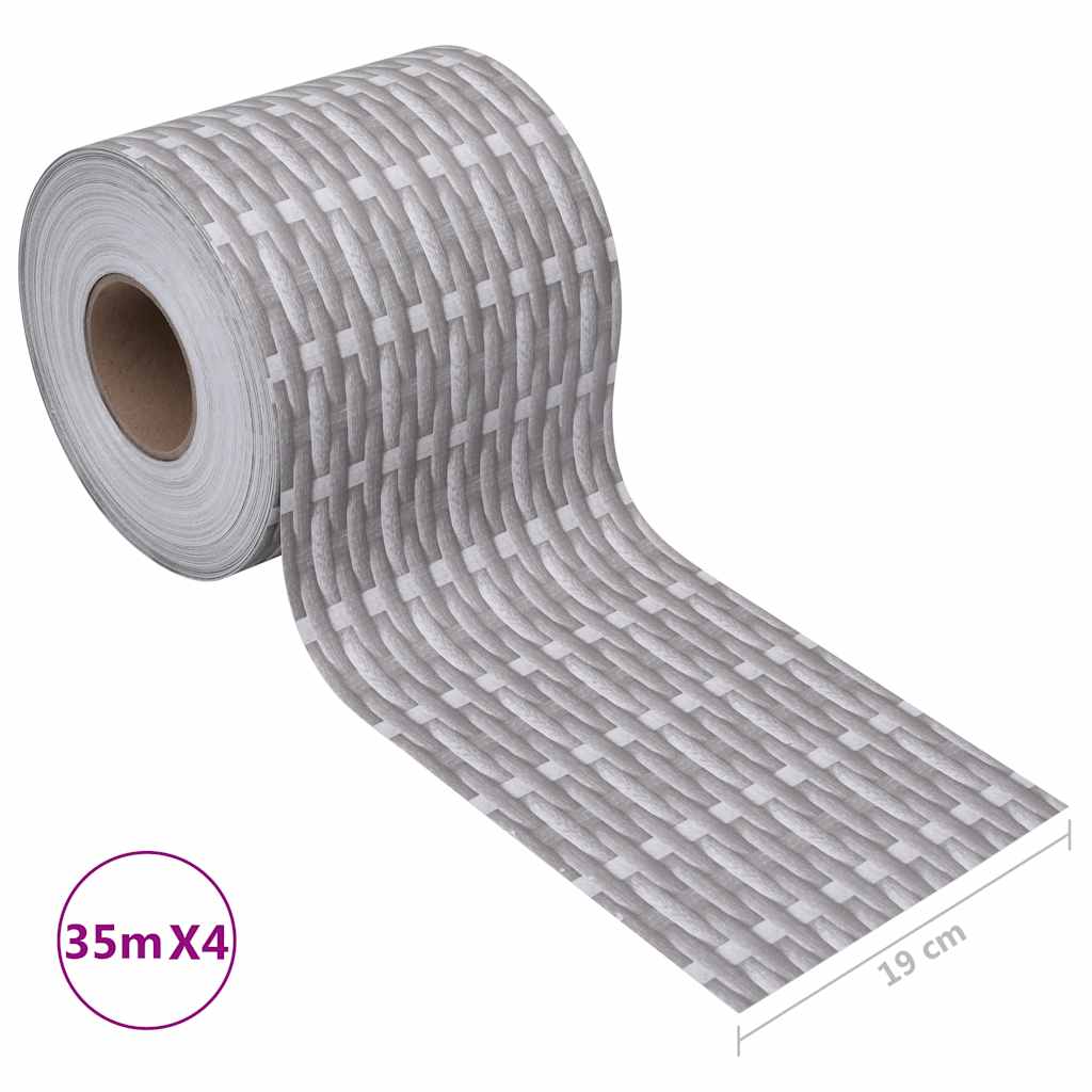 Λωρίδες Απορρήτου PVC 140x0,19 μ. Γκρι Ρατάν
