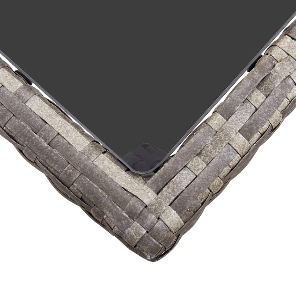 Τραπέζι Κήπου Γκρι 190 x 90 x 75 εκ. από Συνθετικό Ρατάν - PAKOBAZAAR