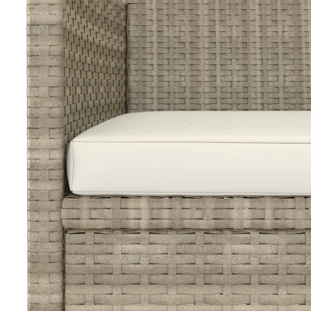 Καρέκλα και Σκαμπό Κήπου Σετ 4 Τεμαχίων Μπεζ Συνθετικό Ρατάν - PAKOBAZAAR