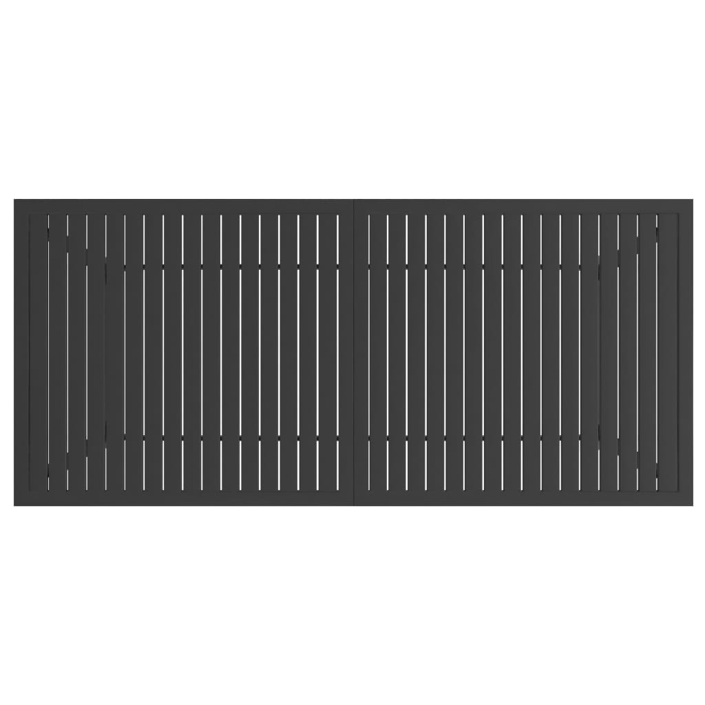 Τραπέζι Κήπου Ανθρακί 190 x 80 x 72 εκ. Ατσάλινο