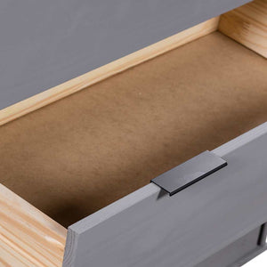 Συρταριέρα Γκρι 76,5 x 39,5 x 90,3 εκ. από Μασίφ Ξύλο Πεύκου