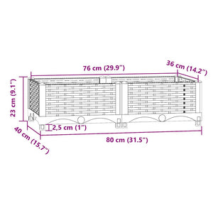 Ζαρντινιέρα 80 x 40 x 23 εκ. από Πολυπροπυλένιο - PAKOBAZAAR