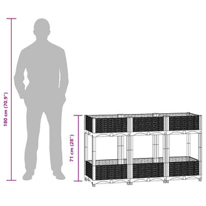 Ζαρντινιέρα 120 x 40 x 71 εκ. από Πολυπροπυλένιο - PAKOBAZAAR