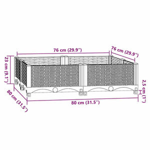 Ζαρντινιέρα 80 x 80 x 23 εκ. από Πολυπροπυλένιο - Pakobazaar