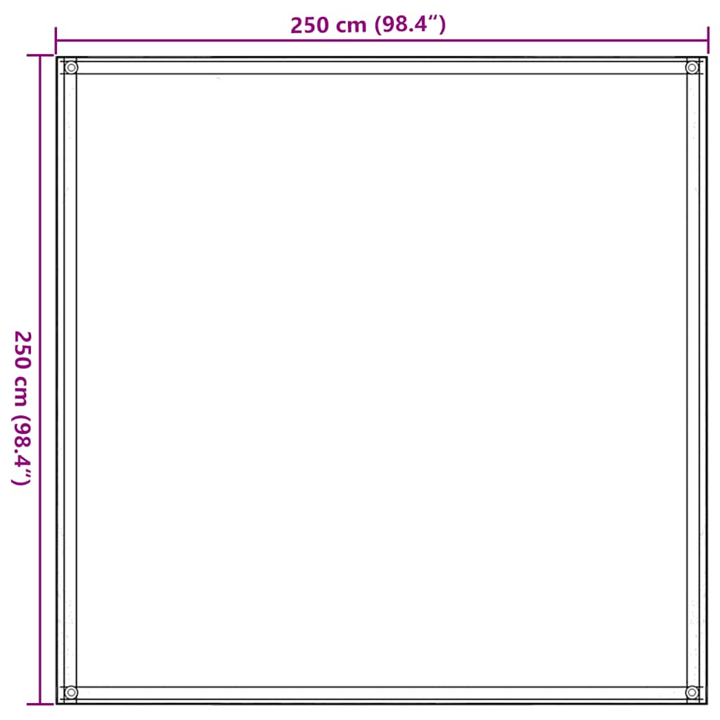 Χαλί Σκηνής Σκούρο Πράσινο 250 x 250 εκ. - Pakobazaar