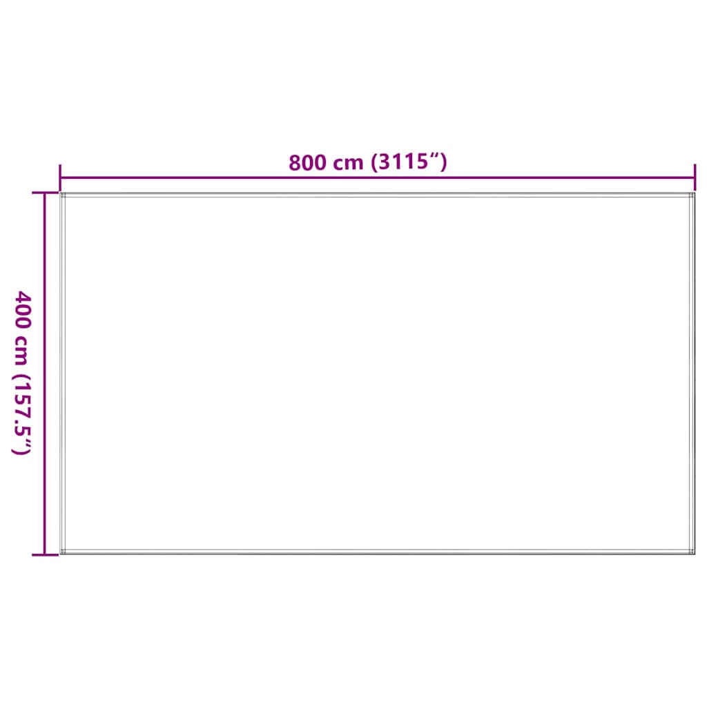 Χαλί Σκηνής Σκούρο Πράσινο 400 x 800 εκ. από HDPE - Pakobazaar