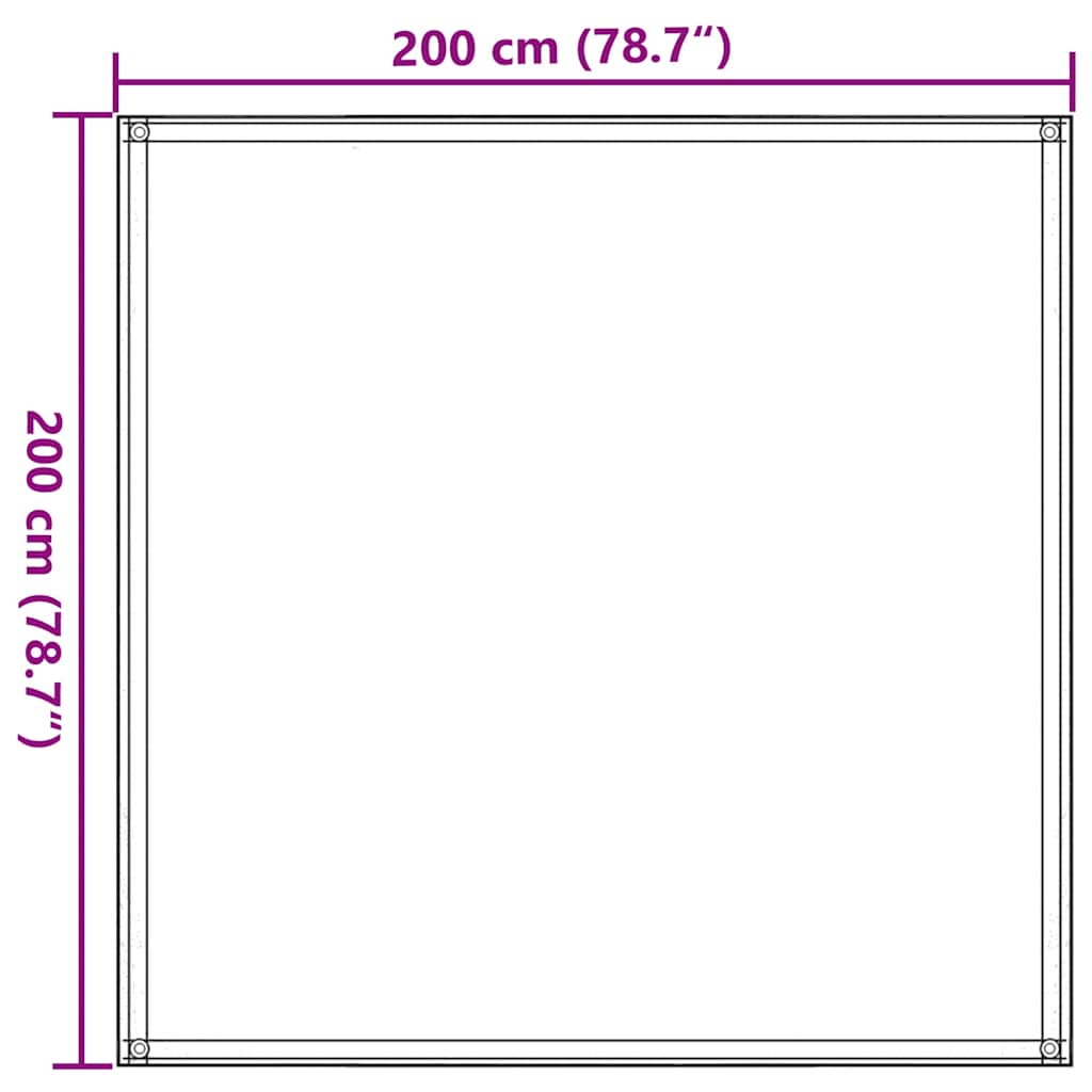 Χαλί Σκηνής Μαύρο 200 x 200 εκ. - Pakobazaar