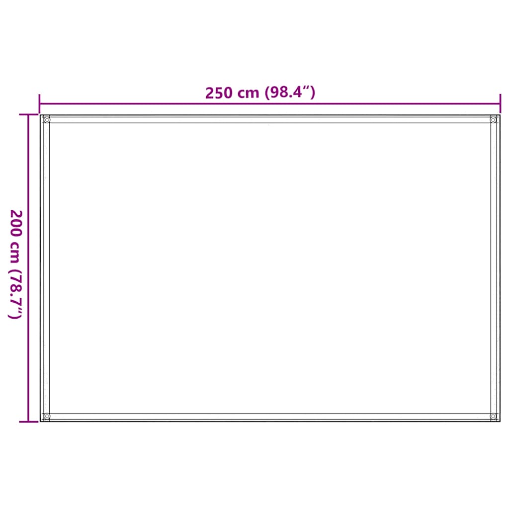 Χαλί Σκηνής Καφέ 250 x 200 εκ. - Pakobazaar