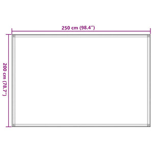 Χαλί Σκηνής Ανθρακί / Λευκό 250 x 200 εκ. - Pakobazaar