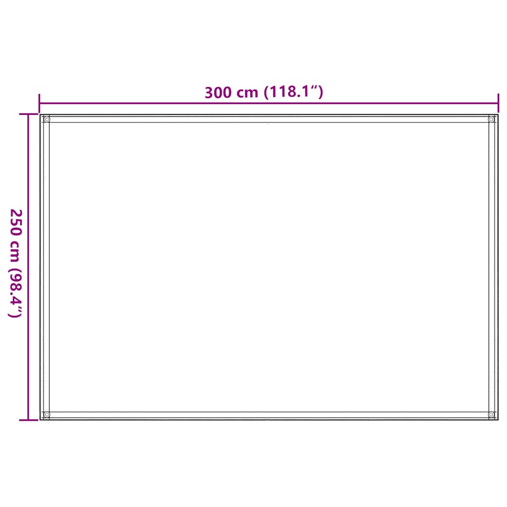 Χαλί Σκηνής Ανθρακί / Λευκό 250 x 300 εκ. - Pakobazaar