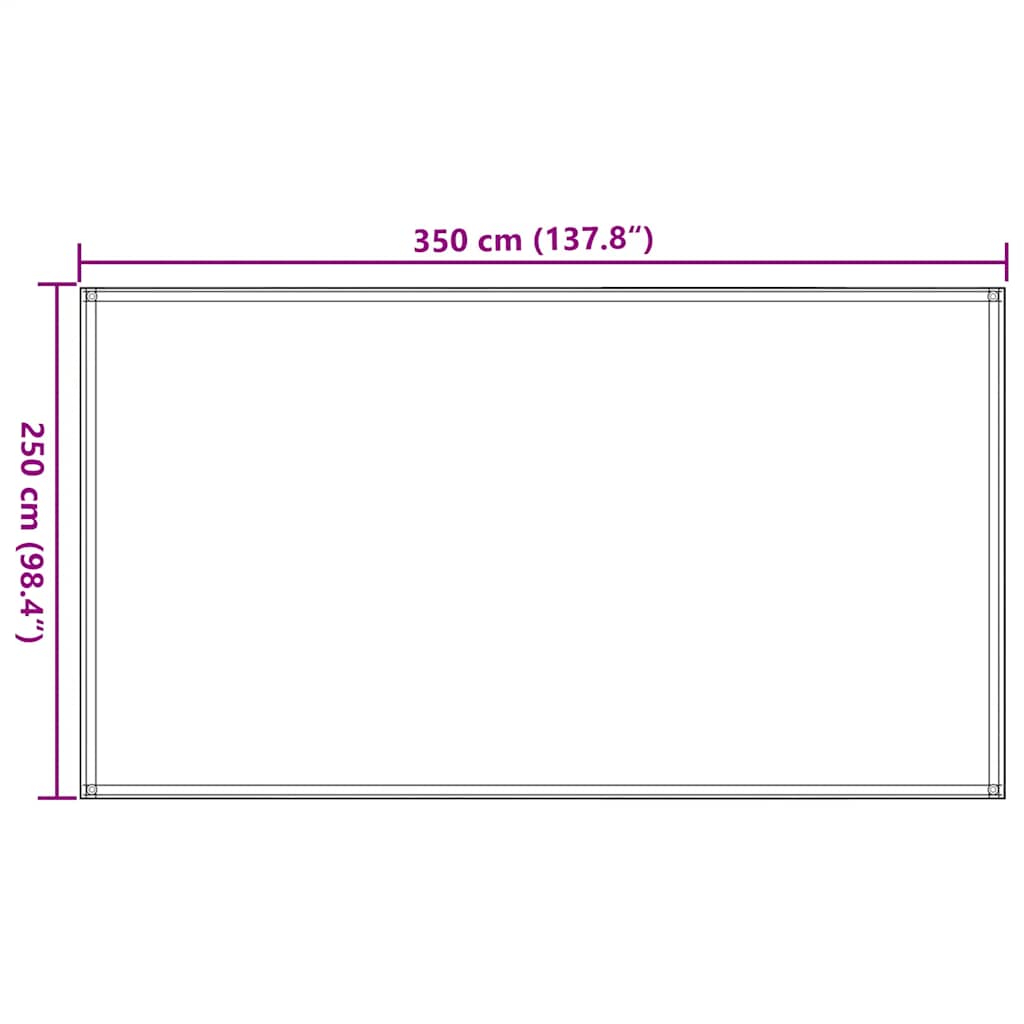 Χαλί Σκηνής Ανθρακί / Λευκό 250 x 350 εκ. - Pakobazaar