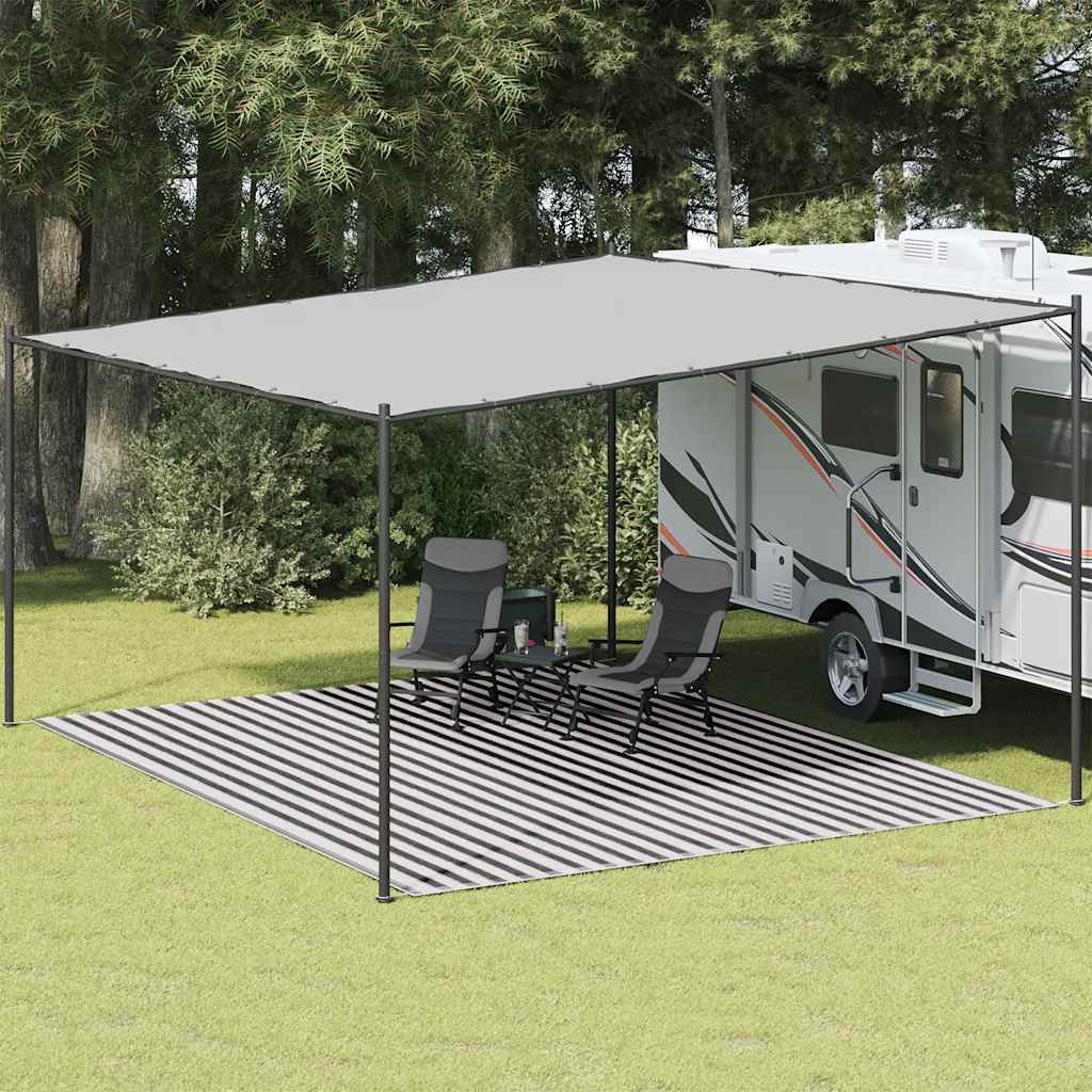 Χαλί Σκηνής Ανθρακί / Λευκό 400x500 εκ. από HDPE - Pakobazaar
