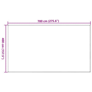 Χαλί Σκηνής Ανθρακί / Λευκό 400x700 εκ. από HDPE - Pakobazaar