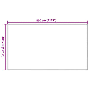 Χαλί Σκηνής Ανθρακί / Λευκό 400x800 εκ. από HDPE - Pakobazaar