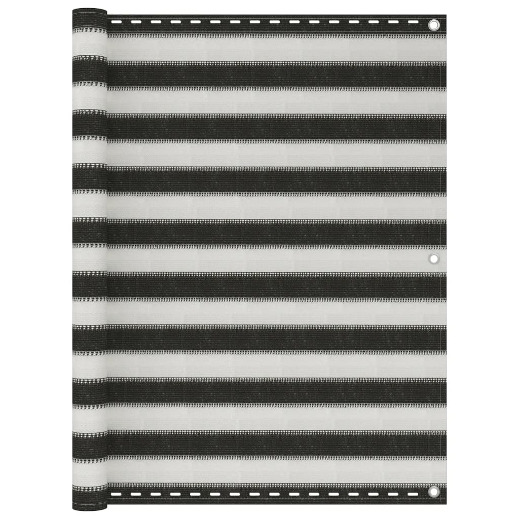 Διαχωριστικό Βεράντας Ανθρακί και Λευκό 120 x 300 εκ. από HDPE - PAKOBAZAAR