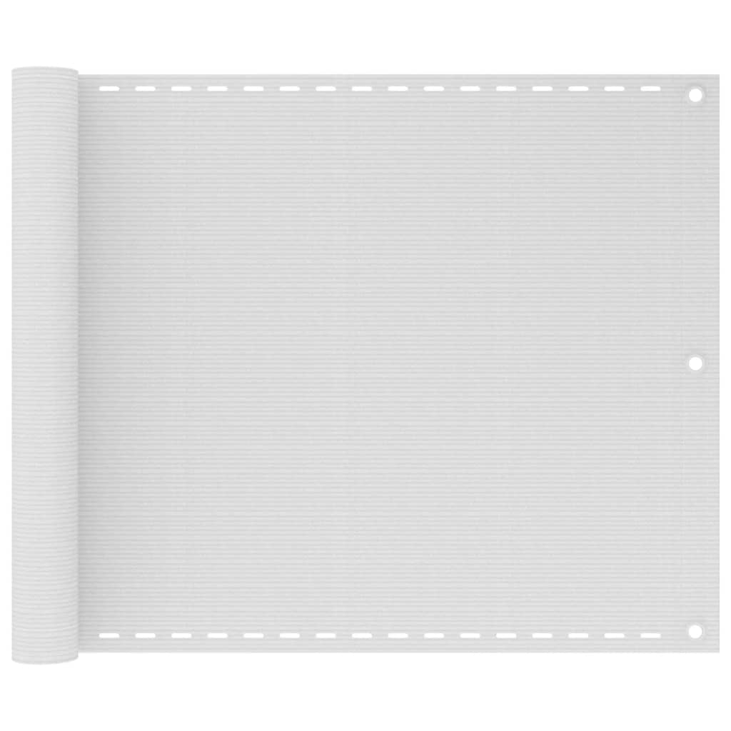 Διαχωριστικό Βεράντας Λευκό 75 x 500 εκ. από HDPE - Pakobazaar