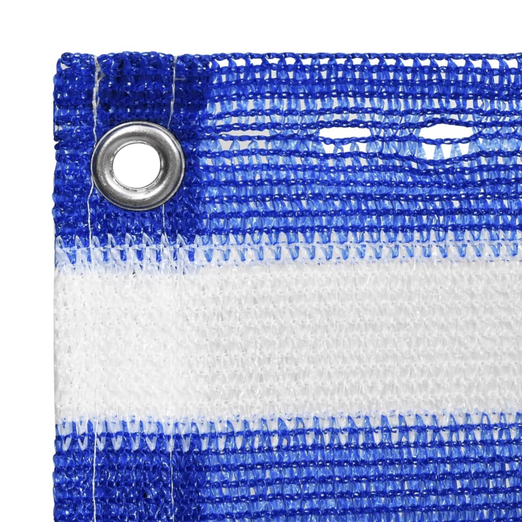 Διαχωριστικό Βεράντας Μπλε / Λευκό 120 x 500 εκ. από HDPE - PAKOBAZAAR