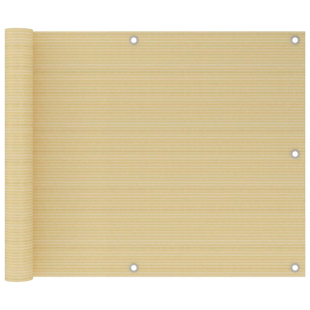 Διαχωριστικό Βεράντας Μπεζ 75 x 300 εκ. από HDPE - Pakobazaar