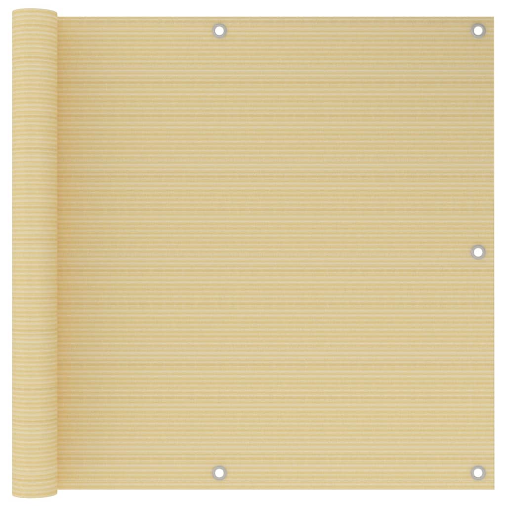 Διαχωριστικό Βεράντας Μπεζ 90 x 300 εκ. από HDPE - Pakobazaar