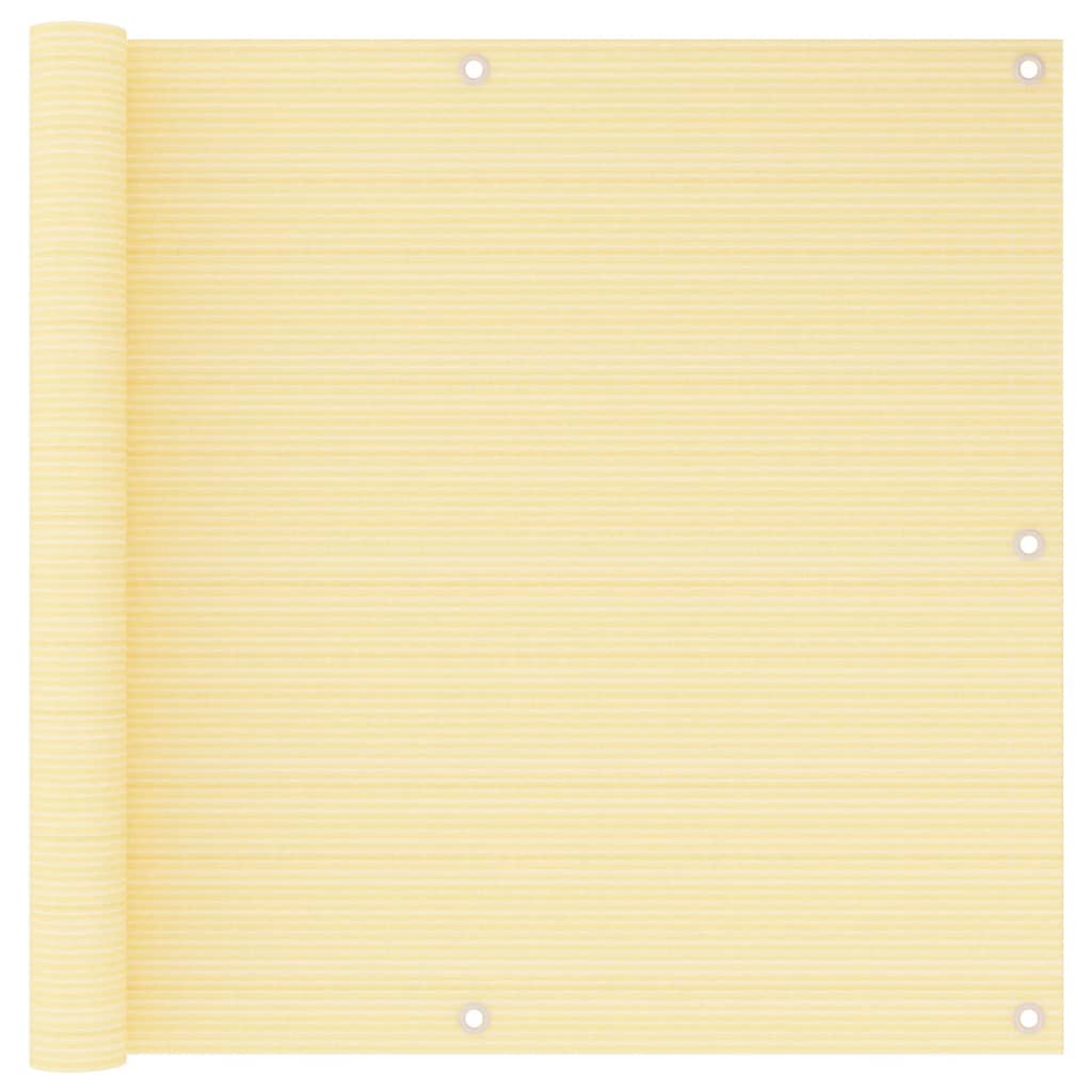 Διαχωριστικό Βεράντας Μπεζ 90 x 500 εκ. από HDPE - Pakobazaar