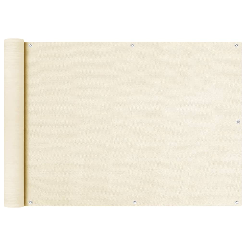 Διαχωριστικό Βεράντας Κρεμ 75 x 300 εκ. από HDPE - Pakobazaar