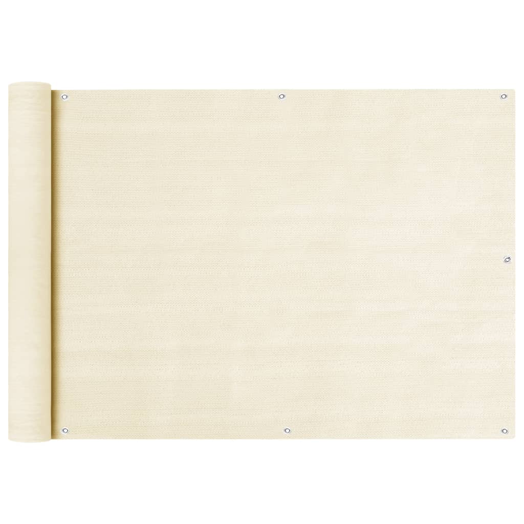 Διαχωριστικό Βεράντας Κρεμ 75 x 500 εκ. από HDPE - Pakobazaar