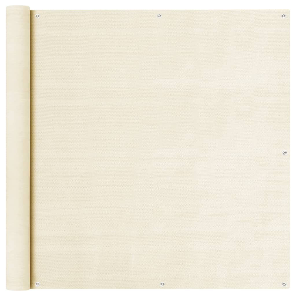 Διαχωριστικό Βεράντας Κρεμ 120 x 600 εκ. από HDPE - Pakobazaar