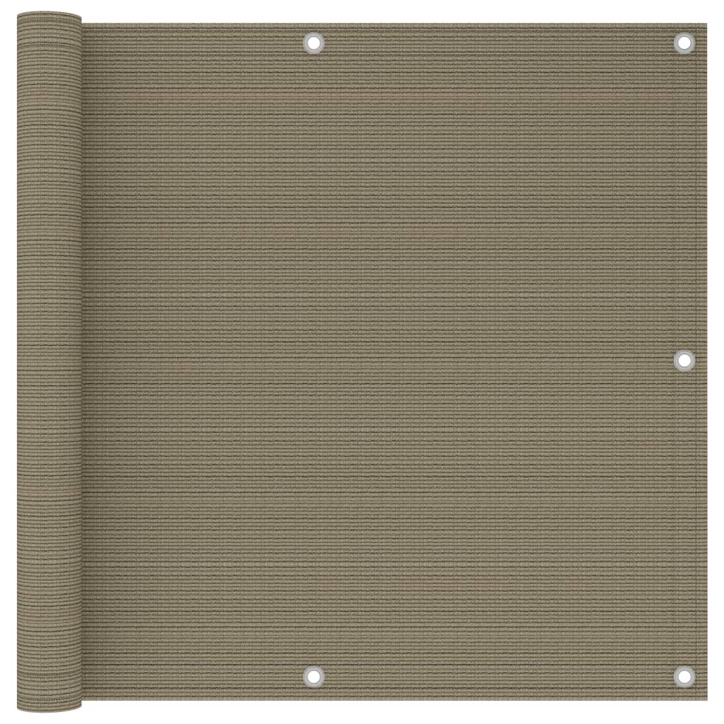 Διαχωριστικό Βεράντας Taupe 90 x 300 εκ. από HDPE - Pakobazaar