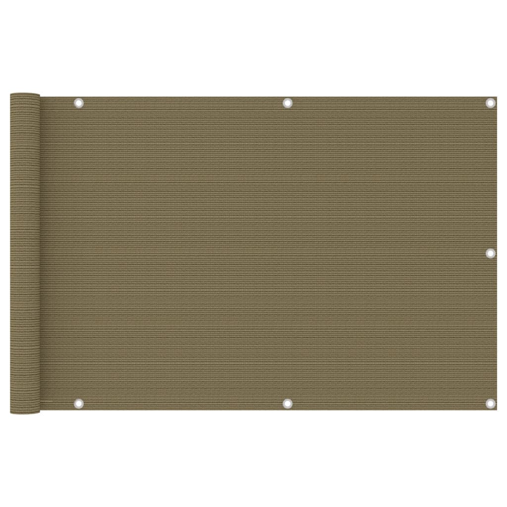 Διαχωριστικό Βεράντας Taupe 90 x 400 εκ. από HDPE - Pakobazaar