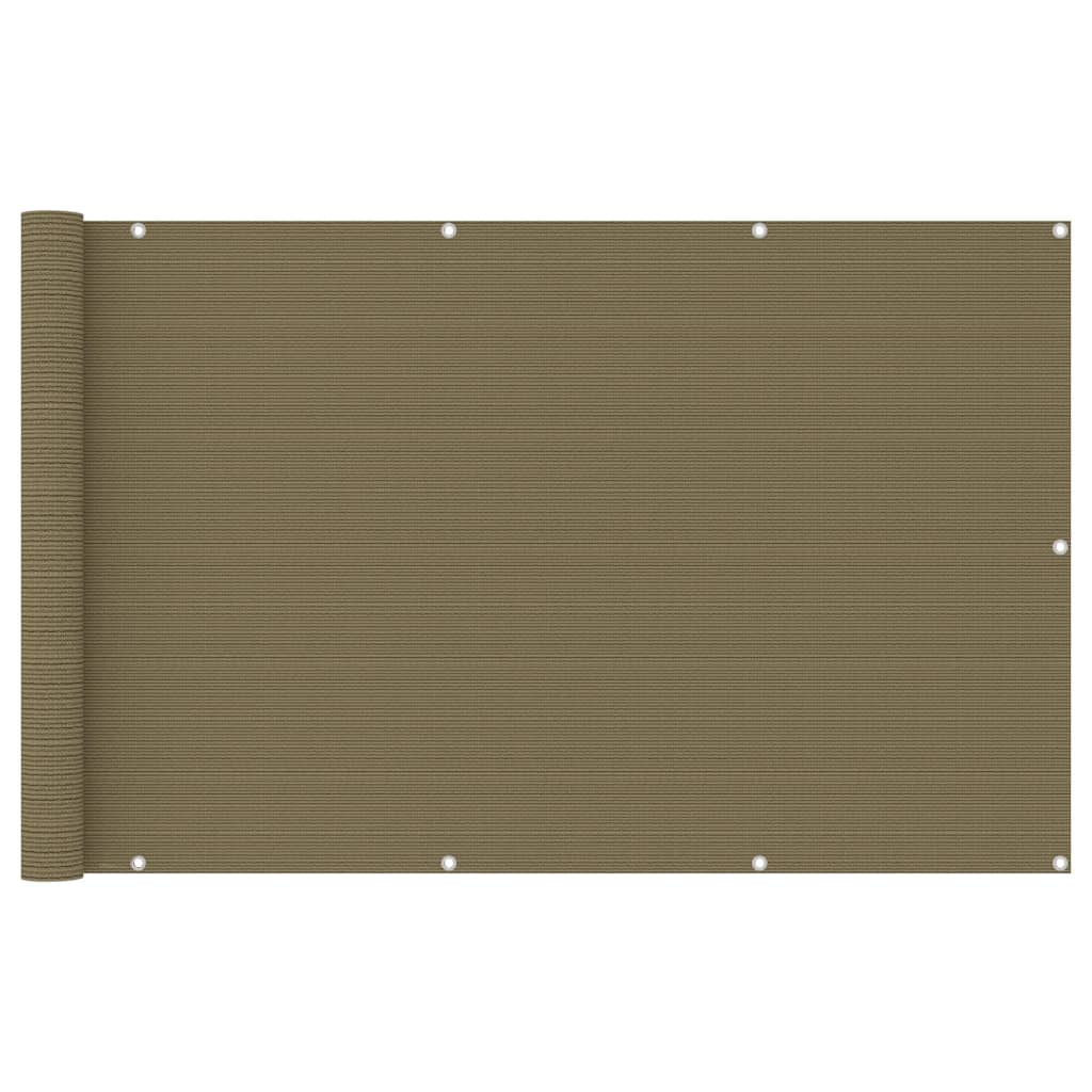 Διαχωριστικό Βεράντας Taupe 120 x 400 εκ. από HDPE - Pakobazaar