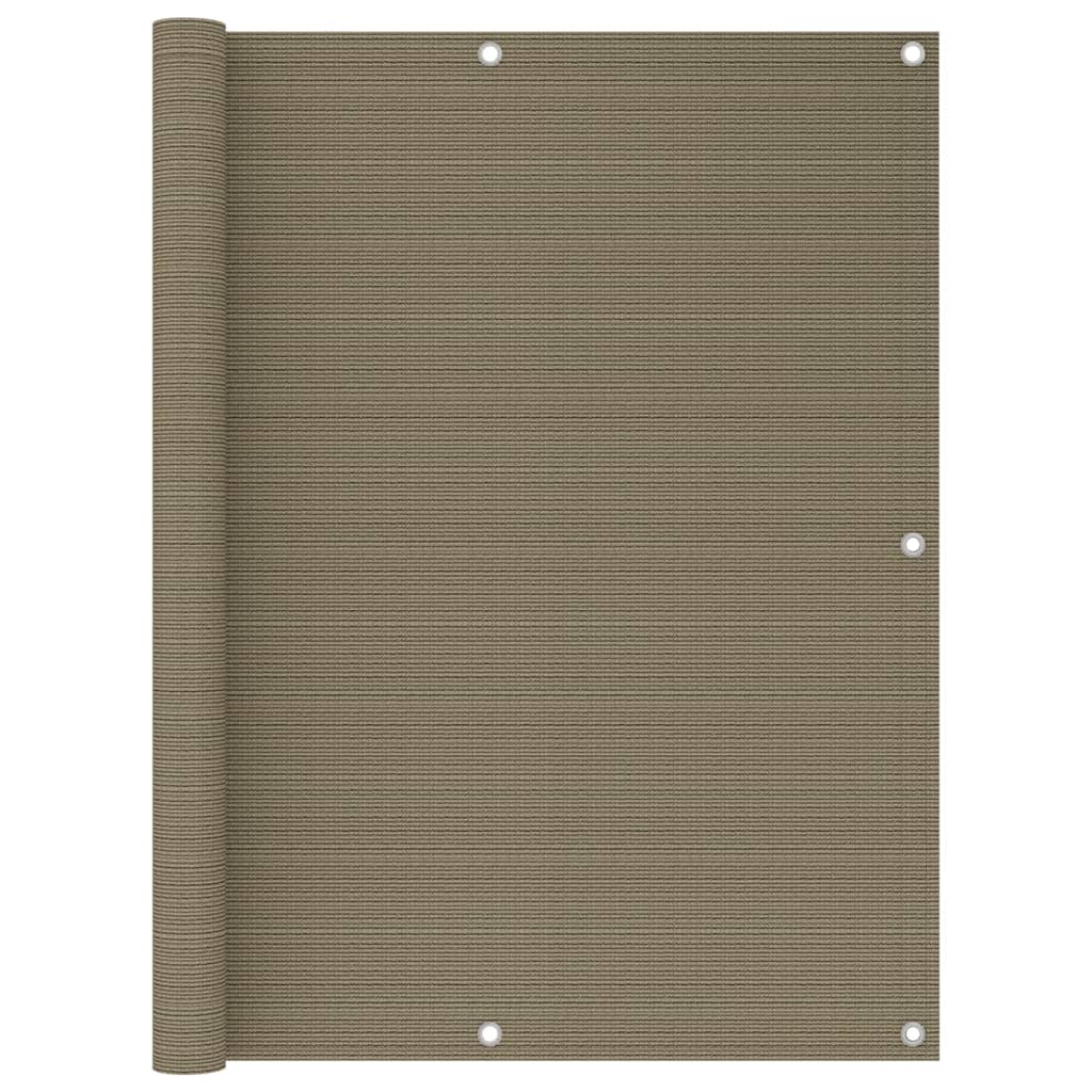 Διαχωριστικό Βεράντας Taupe 120 x 500 εκ. από HDPE - Pakobazaar