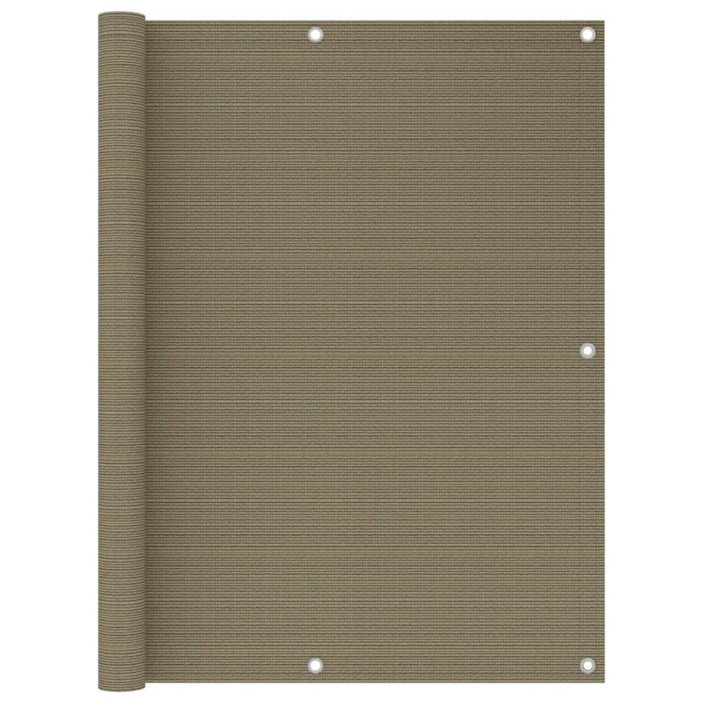 Διαχωριστικό Βεράντας Taupe 120 x 600 εκ. από HDPE - Pakobazaar