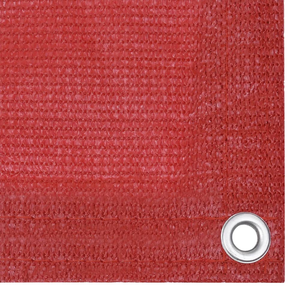 Διαχωριστικό Βεράντας Κόκκινο 120 x 500 εκ. από HDPE - PAKOBAZAAR