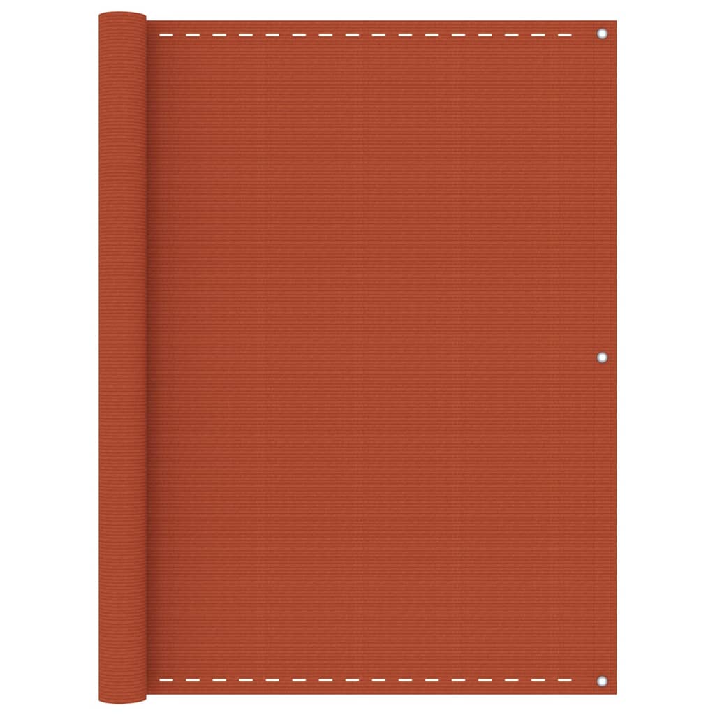 Διαχωριστικό Βεράντας Πορτοκαλί 120 x 500 εκ. από HDPE - PAKOBAZAAR