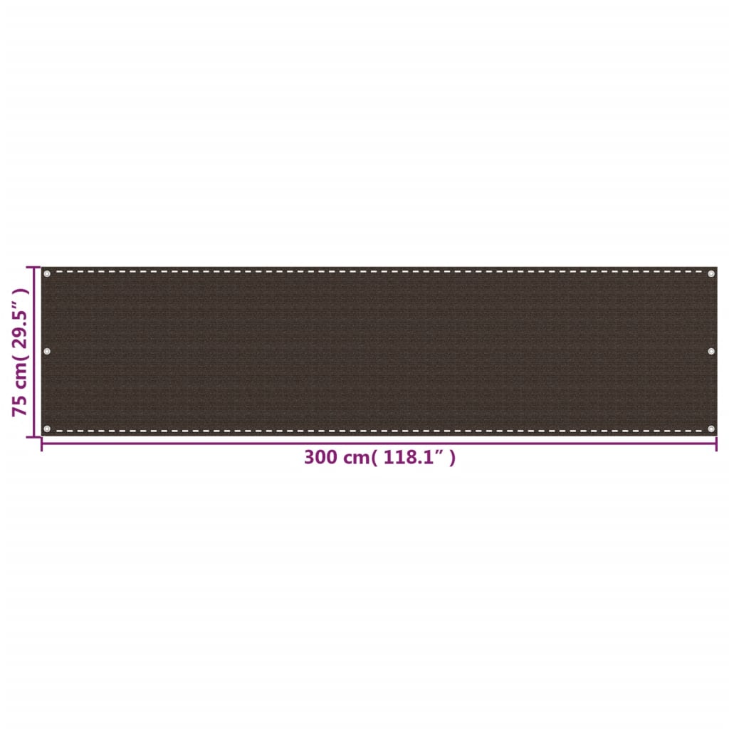 Διαχωριστικό Βεράντας Καφέ 75 x 300 εκ. από HDPE - Pakobazaar