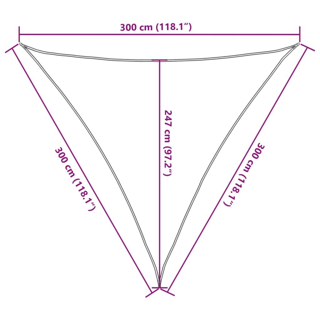 Πανί Σκίασης Ανθρακί 3 x 3 x 3 μ. από HDPE 160 γρ./μ² - PAKOBAZAAR