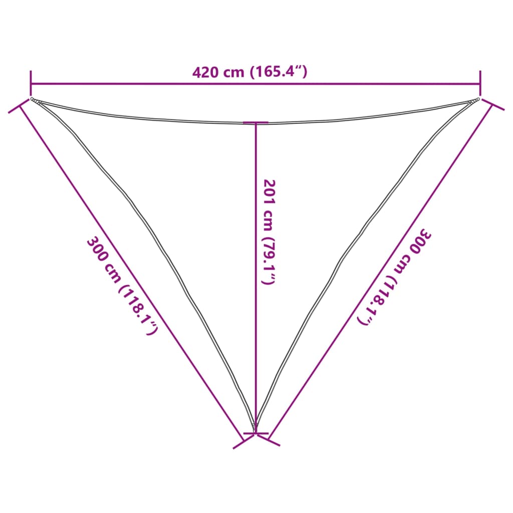 Πανί Σκίασης Ανθρακί 3 x 3 x 4,2 μ. από HDPE 160 γρ./μ² - PAKOBAZAAR