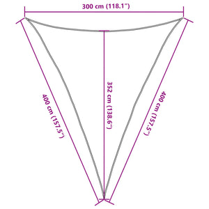 Πανί Σκίασης Ανθρακί 3 x 4 x 4 μ. από HDPE 160 γρ./μ² - Pakobazaar