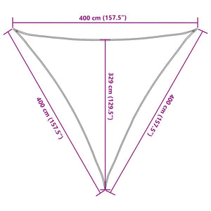 Πανί Σκίασης Ανθρακί 4 x 4 x 4 μ. από HDPE 160 γρ/μ² - PAKOBAZAAR