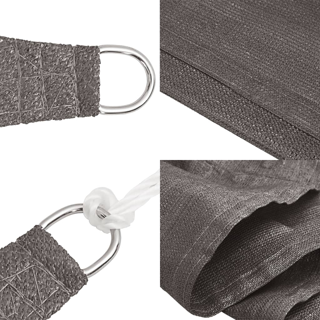 Πανί Σκίασης Ανθρακί 4 x 5 x 5 μ. από HDPE 160 γρ./μ² - PAKOBAZAAR