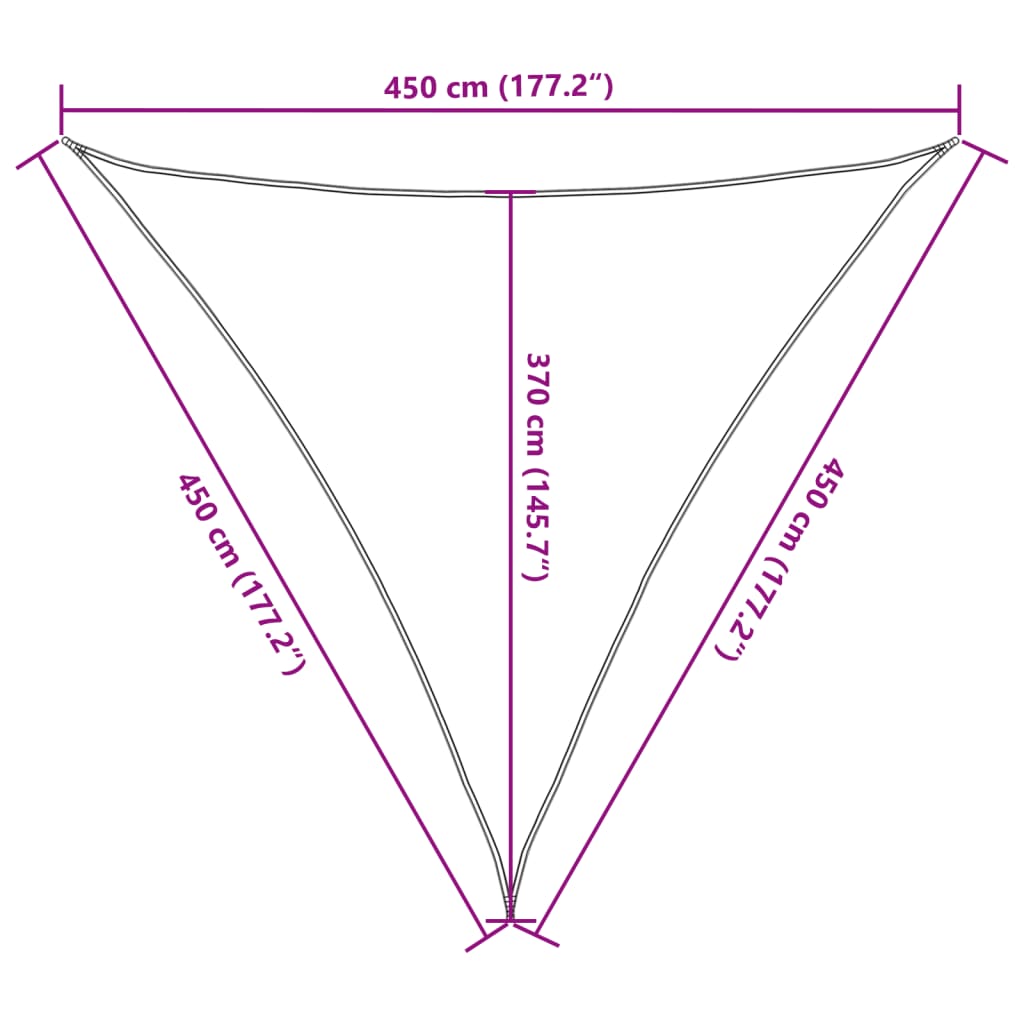 Πανί Σκίασης Μπεζ 4,5 x 4,5 x 4,5 μ. από HDPE 160 γρ./μ² - PAKOBAZAAR