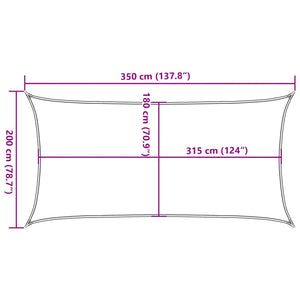 Πανί Σκίασης Κρεμ 2 x 3,5 μ. από HDPE 160 γρ./μ² - PAKOBAZAAR