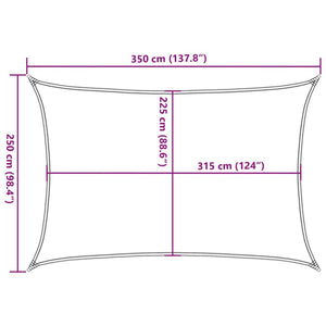 Πανί Σκίασης Κρεμ 2,5 x 3,5 μ. από HDPE 160 γρ./μ² - PAKOBAZAAR