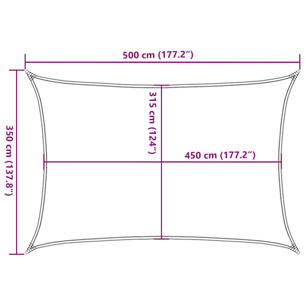 Πανί Σκίασης Κρεμ 3,5 x 5 μ. από HDPE 160 γρ./μ²