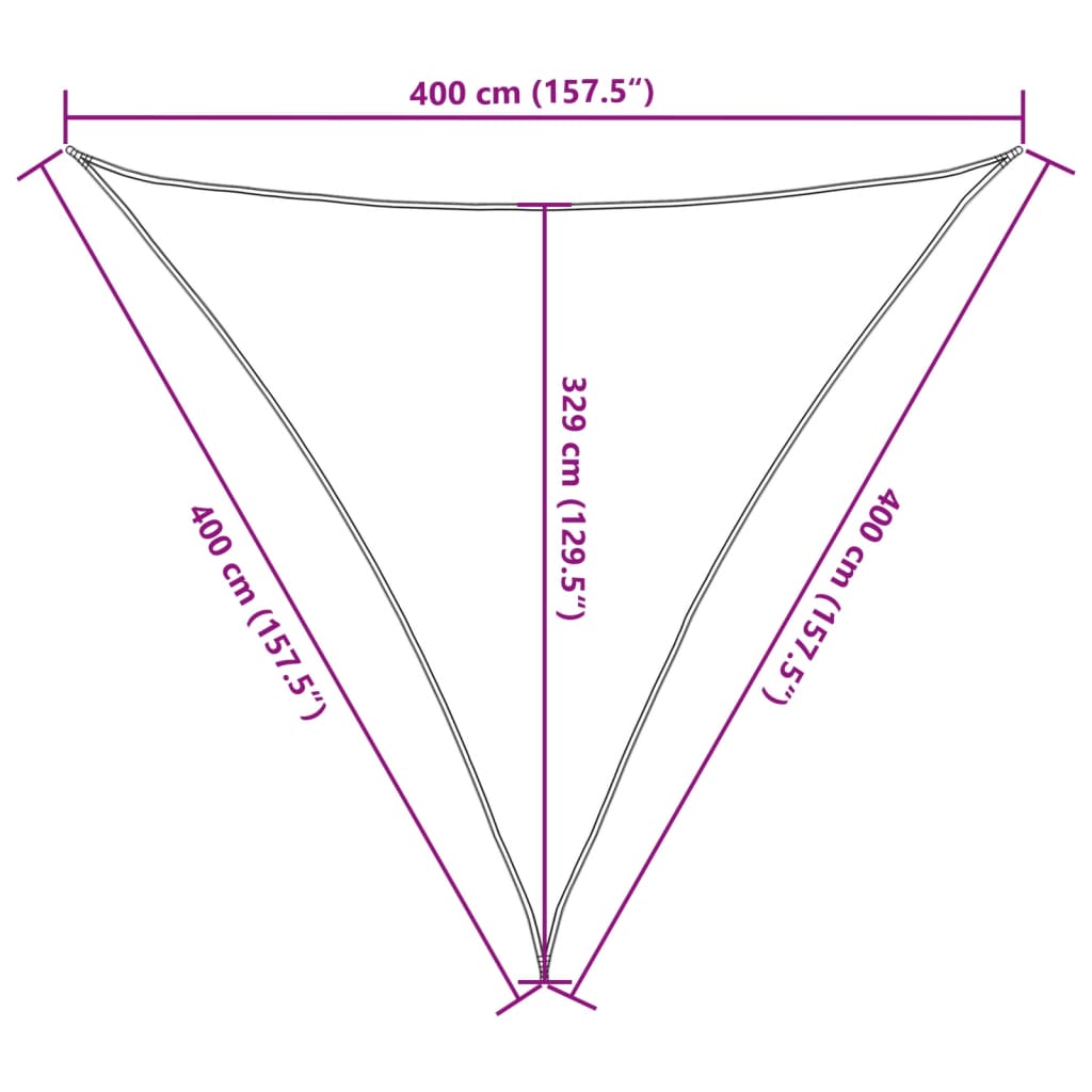 Πανί Σκίασης Κρεμ 4 x 4 x 4 μ. από HDPE 160 γρ./μ² - PAKOBAZAAR