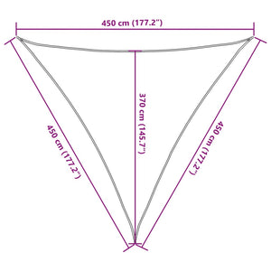 Πανί Σκίασης Κρεμ 4,5 x 4,5 x 4,5 μ. από HDPE 160 γρ./μ² - PAKOBAZAAR