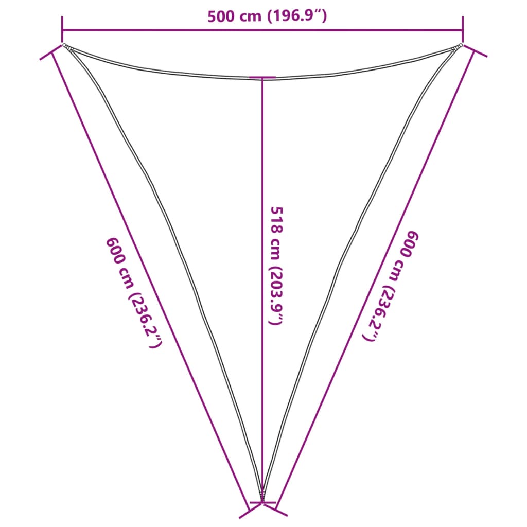 Πανί Σκίασης Κρεμ 5 x 6 x 6 μ. από HDPE 160 γρ./μ² - PAKOBAZAAR