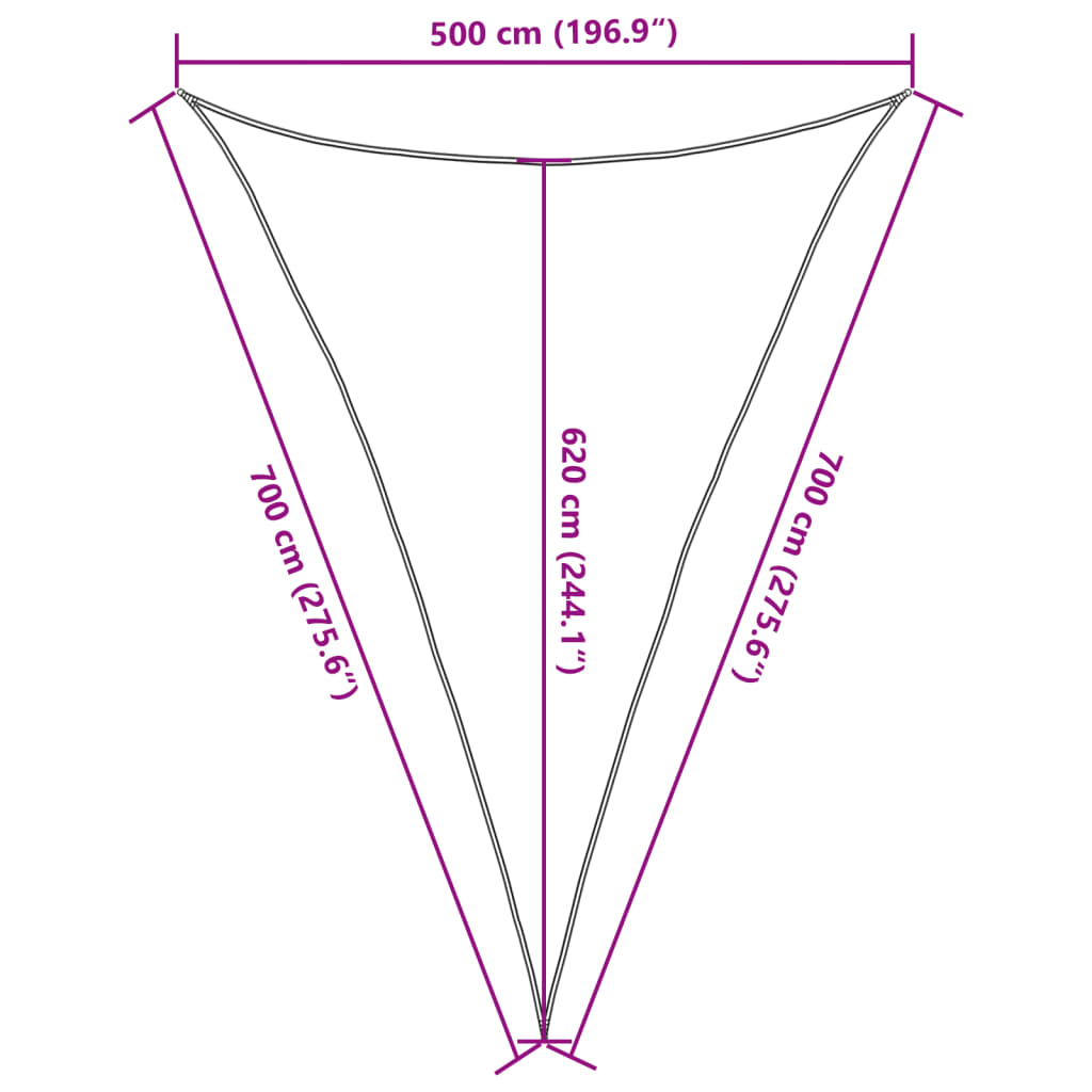 Πανί Σκίασης Κρεμ 5 x 7 x 7 μ. από HDPE 160 γρ./μ²